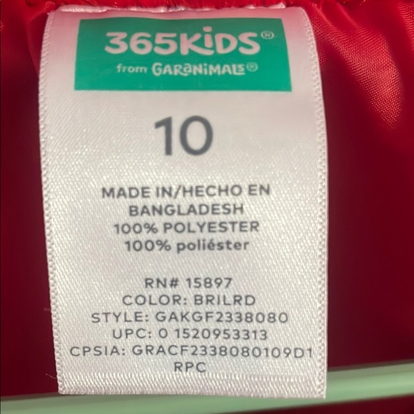 Cozy Red Kids Puffer Jacket - Picture 6 of 6